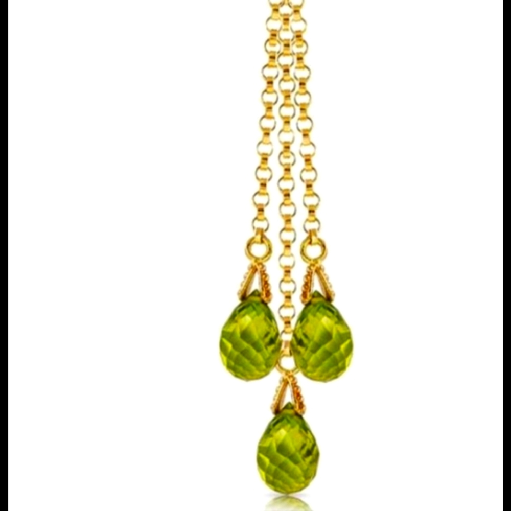 4.75 CTW 14k Solid Gold Barocco Peridot